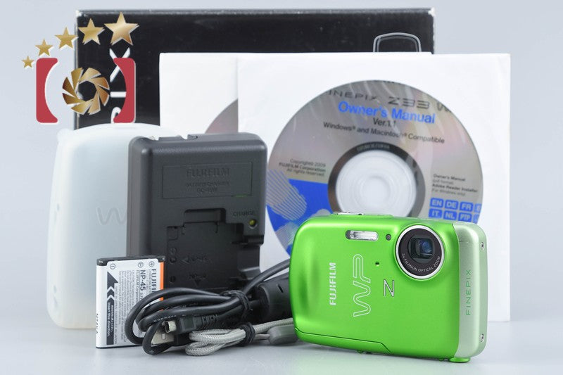 【中古】FUJIFILM 富士フイルム FINEPIX Z33WP グリーン コンパクトデジタルカメラ 元箱付き