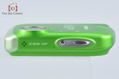 【中古】FUJIFILM 富士フイルム FINEPIX Z33WP グリーン コンパクトデジタルカメラ 元箱付き