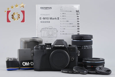 【中古】OLYMPUS オリンパス OM-D E-M10 Mark III EZ ダブルズームキット ブラック シャッター回数僅少