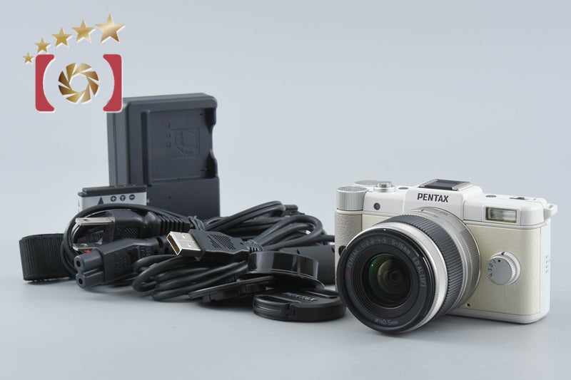 【中古】PENTAX ペンタックス Q ズームレンズキット ホワイト シャッター回数僅少