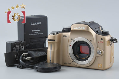 【中古】Panasonic パナソニック LUMIX DMC-GH1 コンフォートゴールド ミラーレス一眼カメラ シャッター回数僅少