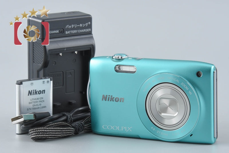 【中古】Nikon ニコン COOLPIX S3300 ミントグリーン コンパクトデジタルカメラ
