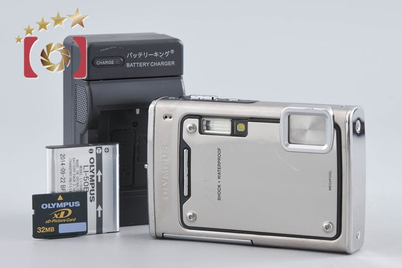 【中古】OLYMPUS オリンパス μ1030SW メタルシルバー コンパクトデジタルカメラ