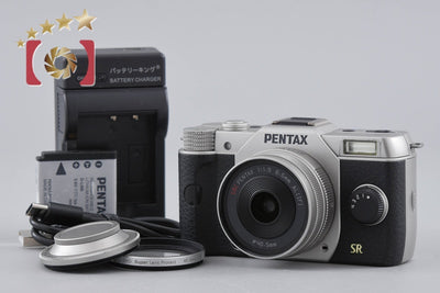 【中古】PENTAX ペンタックス Q7 シルバー + SMC 01 STANDARD PRIME 8.5mm f/1.9 AL IF シャッター回数僅少
