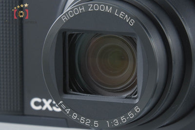 【中古】RICOH リコー CX3 ブラック コンパクトデジタルカメラ シャッター回数僅少 元箱付き