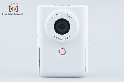 【中古】Canon キヤノン PowerShot V10 ホワイト コンパクトデジタルカメラ 元箱付き