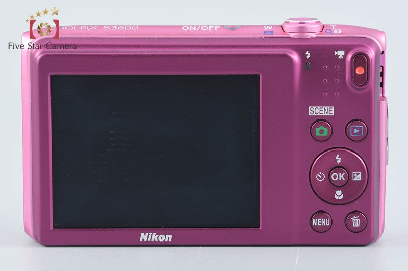 良品 ニコン COOLPIXS S3600 ピンク ニコン 家電、AV、カメラ 【公式通販】