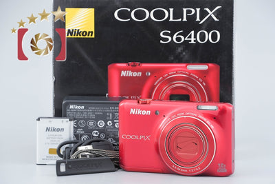 【中古】Nikon ニコン COOLPIX S6400 グロッシーレッド コンパクトデジタルカメラ 元箱付き