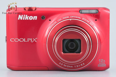 【中古】Nikon ニコン COOLPIX S6400 グロッシーレッド コンパクトデジタルカメラ 元箱付き