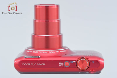 【中古】Nikon ニコン COOLPIX S6400 グロッシーレッド コンパクトデジタルカメラ 元箱付き