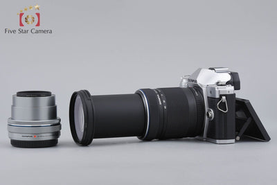 【中古】OLYMPUS オリンパス OM-D E-M10 Mark III EZ ダブルズームキット シルバー シャッター回数僅少 元箱付き