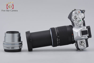 【中古】OLYMPUS オリンパス OM-D E-M10 Mark III EZ ダブルズームキット シルバー シャッター回数僅少 元箱付き