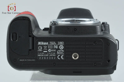 【中古】Nikon ニコン D80 デジタル一眼レフカメラ シャッター回数僅少