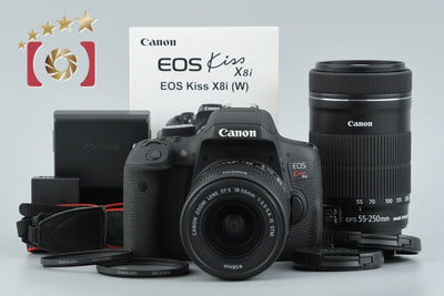 【中古】Canon キヤノン EOS Kiss X8i ダブルズームキット シャッター回数僅少