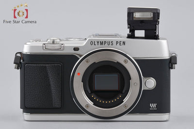 【中古】OLYMPUS オリンパス PEN E-P5 シルバー 14-42mm レンズキット + VF-4 ビューファインダー シャッター回数僅少 元箱付き