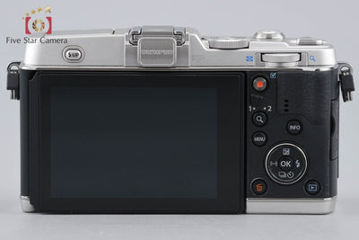 【中古】OLYMPUS オリンパス PEN E-P5 シルバー 14-42mm レンズキット + VF-4 ビューファインダー シャッター回数僅少 元箱付き