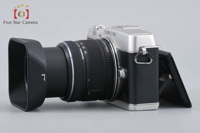 【中古】OLYMPUS オリンパス PEN E-P5 シルバー 14-42mm レンズキット + VF-4 ビューファインダー シャッター回数僅少 元箱付き