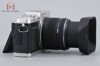 【中古】OLYMPUS オリンパス PEN E-P5 シルバー 14-42mm レンズキット + VF-4 ビューファインダー シャッター回数僅少 元箱付き