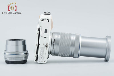 【中古】OLYMPUS オリンパス PEN Lite E-PL7 EZ ダブルズームキット ホワイト 元箱付き