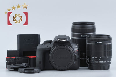 【中古】Canon キヤノン EOS Kiss X7 ダブルズームキット ブラック シャッター回数僅少
