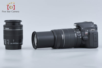 【中古】Canon キヤノン EOS Kiss X7 ダブルズームキット ブラック シャッター回数僅少
