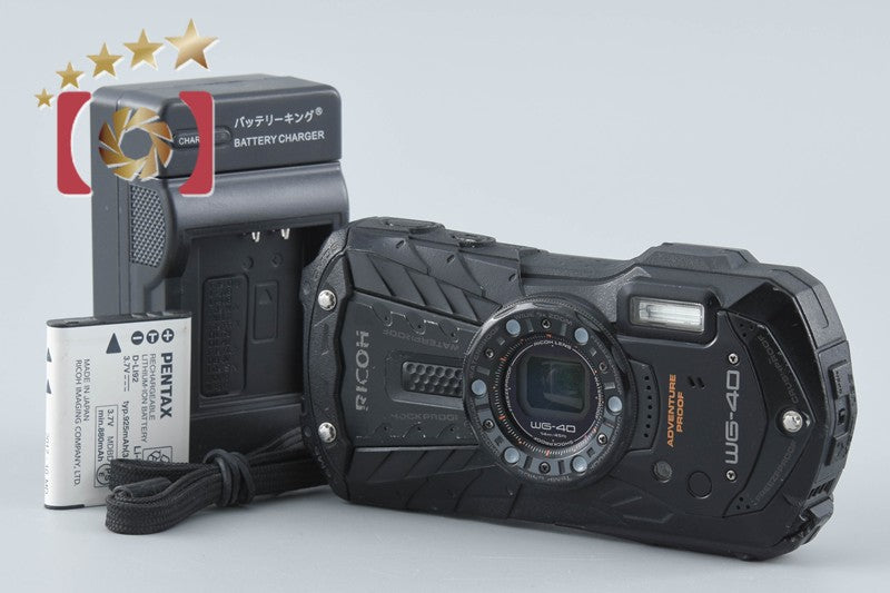 【中古】RICOH リコー PENTAX ペンタックス WG-40 ブラック コンパクトデジタルカメラ