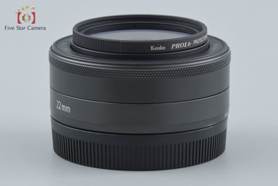 【中古】Canon キヤノン EF-M 22mm f/2 STM ブラック