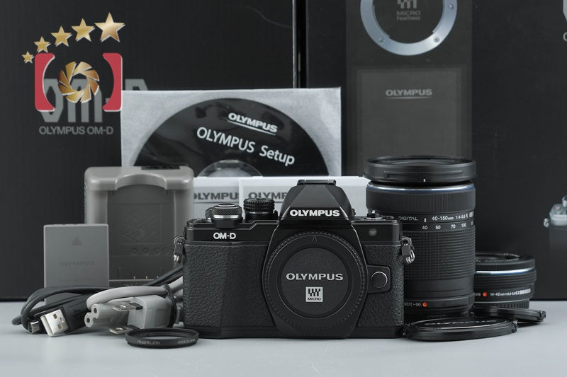 【中古】OLYMPUS オリンパス OM-D E-M10 Mark II EZ ダブルズームキット ブラック 元箱付き