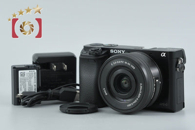 【中古】SONY ソニー α6000 ILCE-6000 ブラック パワーズームレンズキット シャッター回数僅少 多言語対応
