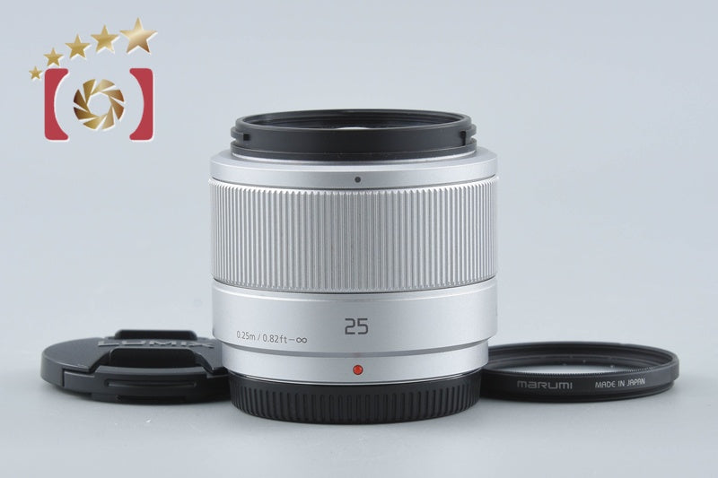 【中古】Panasonic パナソニック LUMIX G 25mm f/1.7 ASPH. H-H025 シルバー