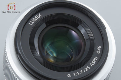 【中古】Panasonic パナソニック LUMIX G 25mm f/1.7 ASPH. H-H025 シルバー