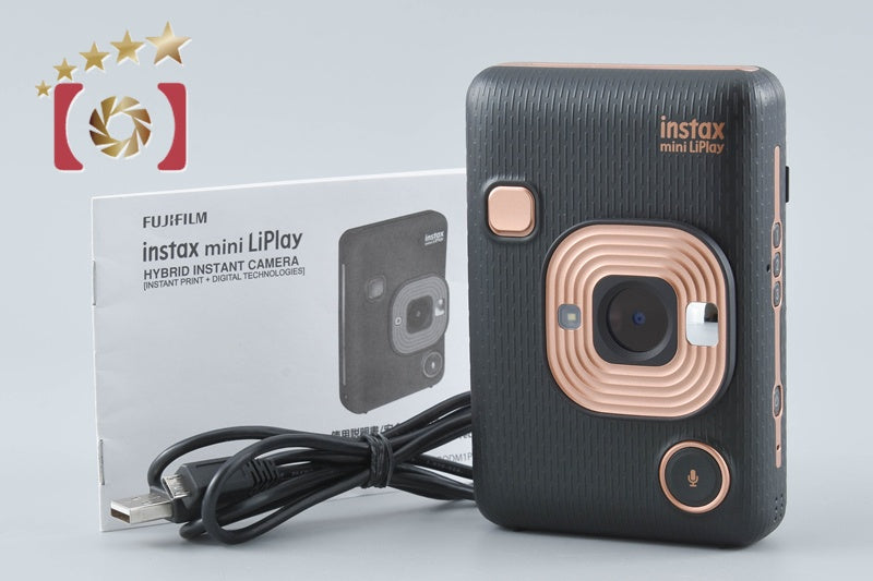 【中古】FUJIFILM 富士フイルム instax mini LiPlay エレガントブラック インスタントカメラ