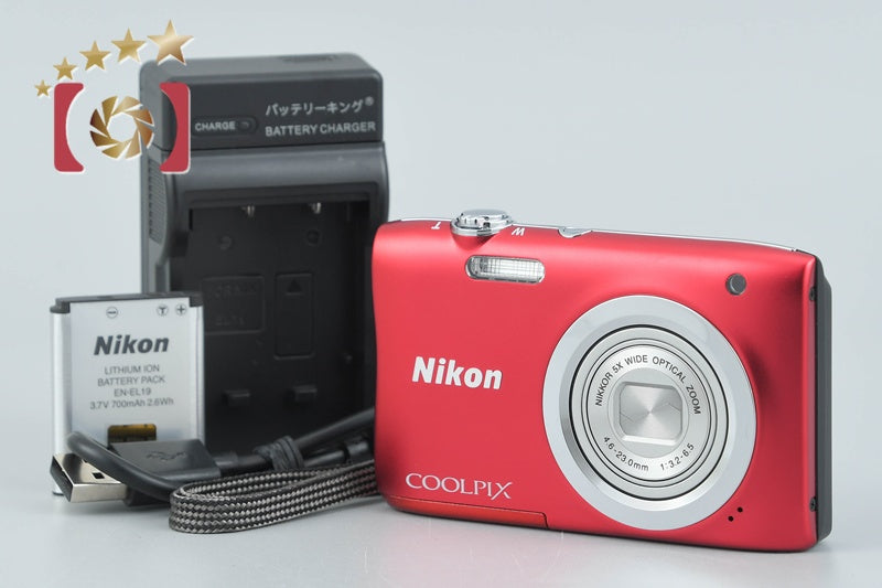 【中古】Nikon ニコン COOLPIX A100 レッド コンパクトデジタルカメラ