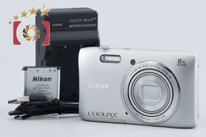 【中古】Nikon ニコン COOLPIX S3600 クリスタルシルバー コンパクトデジタルカメラ