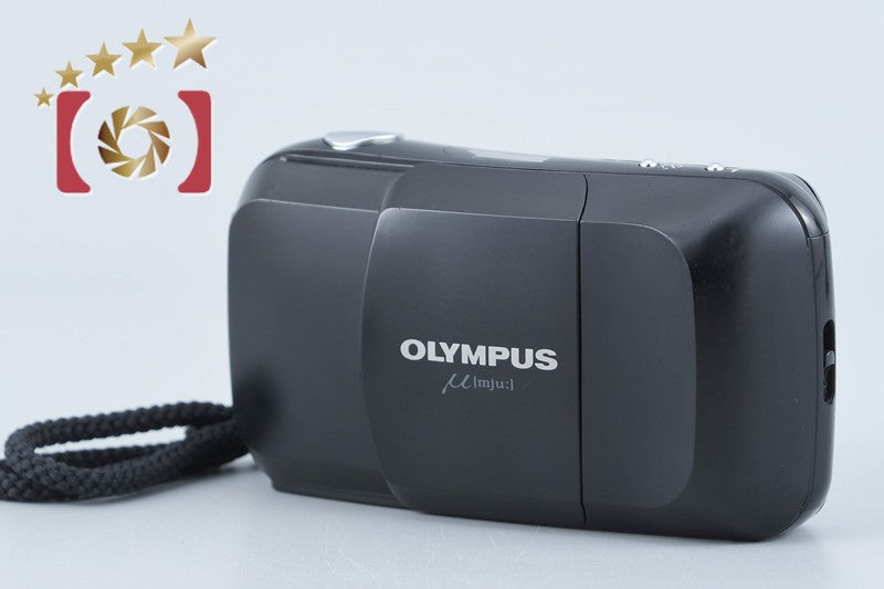 【中古】OLYMPUS オリンパス μ[mju:] ブラック コンパクトフィルムカメラ