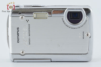 【中古】OLYMPUS オリンパス μ720 SW シャイニーシルバー 防水デジタルカメラ