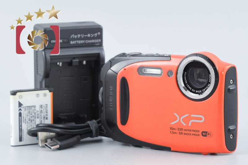 【中古】FUJIFILM 富士フイルム FINEPIX XP70 オレンジ コンパクトデジタルカメラ