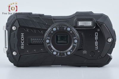 【中古】RICOH リコー PENTAX ペンタックス WG-50 ブラック 防水デジタルカメラ シャッター回数僅少