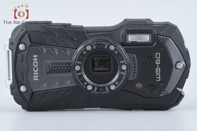 【中古】RICOH リコー PENTAX ペンタックス WG-60 ブラック 防水アクションカメラ シャッター回数僅少