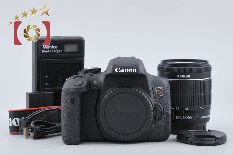 【中古】Canon キヤノン EOS Kiss X8i EF-S 18-55 IS STM レンズキット シャッター回数僅少