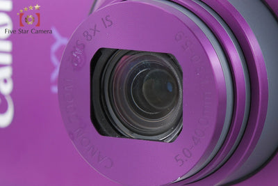 【中古】Canon キヤノン IXY 600F パープル コンパクトデジタルカメラ