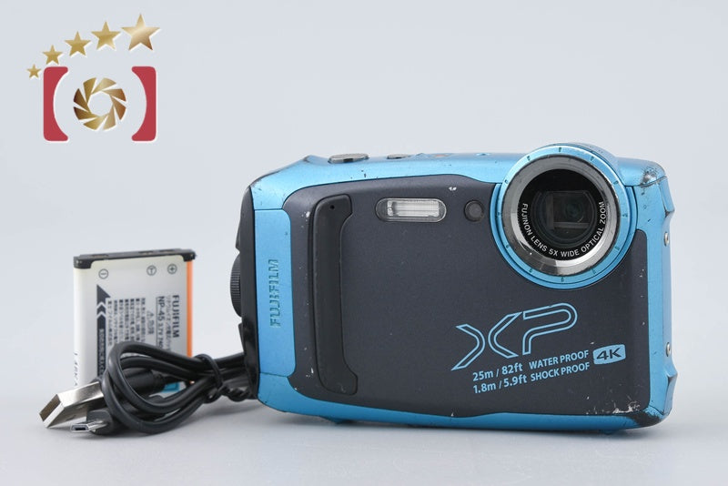 【中古】FUJIFILM 富士フイルム FINEPIX XP140 スカイブルー コンパクトデジタルカメラ