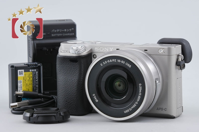 【中古】SONY ソニー α6000 ILCE-6000 シルバー パワーズームレンズキット 多言語対応