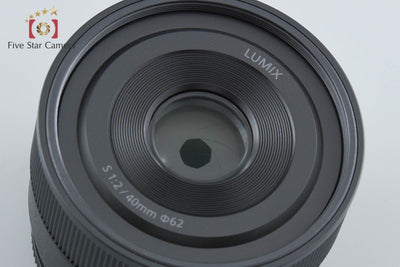 【中古】Panasonic パナソニック LUMIX S 40mm f/2 S-S40 Lマウント ブラック