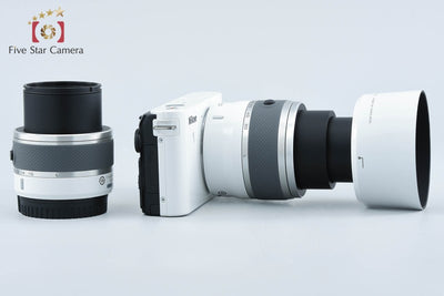 【中古】Nikon ニコン 1 J1 ダブルズームキット ホワイト シャッター回数僅少