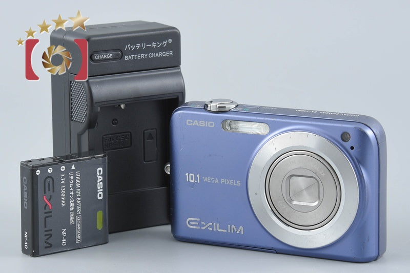【中古】Casio カシオ EXILIM ZOOM EX-Z1080 ブルー コンパクトデジタルカメラ