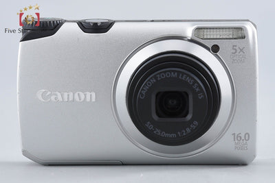 【中古】Canon キヤノン PowerShot A3300 IS シルバー コンパクトデジタルカメラ