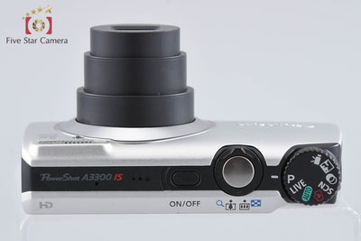【中古】Canon キヤノン PowerShot A3300 IS シルバー コンパクトデジタルカメラ