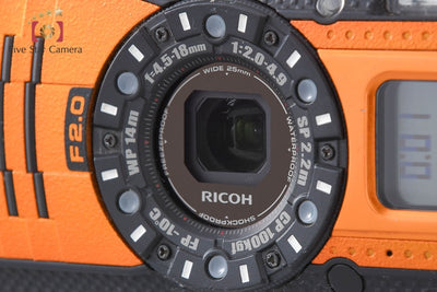 【中古】RICOH リコー PENTAX ペンタックス WG-5 GPS オレンジ 防水デジタルカメラ シャッター回数僅少