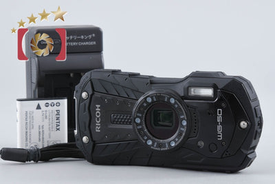 【中古】RICOH リコー PENTAX ペンタックス WG-50 ブラック 防水デジタルカメラ シャッター回数僅少